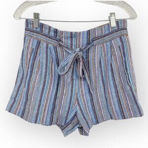 BCBGMAXAZRIA Renee Striped Shorts Multicolor Blue Size XS Chic Trendy Casual